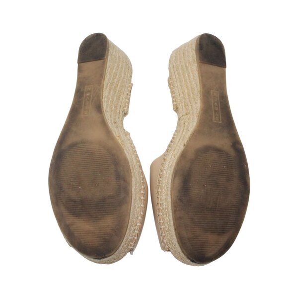 Steven By Steve Madden Womens 9 B Izzi Espadrille Wedge Beige Leather Sandals - Picture 14 of 15